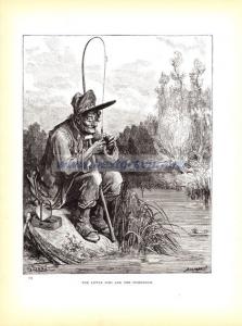 Рыбка и рыбак.