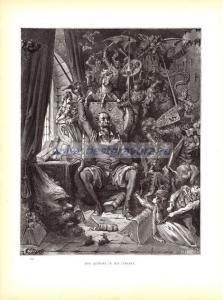 Дон Кихот в своей библиотеке.