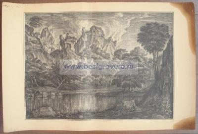 Пейзаж с озером.