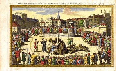 Лист 14. Мученичество д-ра Ридли и г-на Латимера.