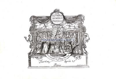 Театральный билет на бенефис Паскуина.